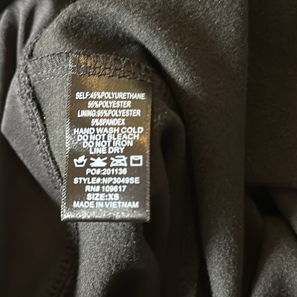 Shinestar Faux Vegan Leather Full Length Leggings Black Size XS - Picture 10 of 13